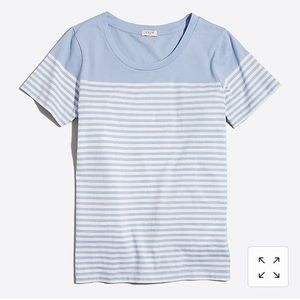 J. Crew Factory Striped Scoopneck T-shirt